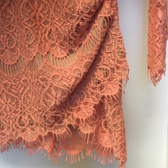 NEW ANGL Lace Deep V Neck Mini Dress NWOT - Picture 11 of 11